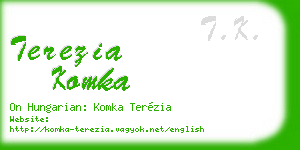 terezia komka business card